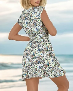 Royalfashion Damska sukienka w kwiaty