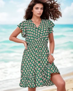 Royalfashion Damska sukienka mini z printem