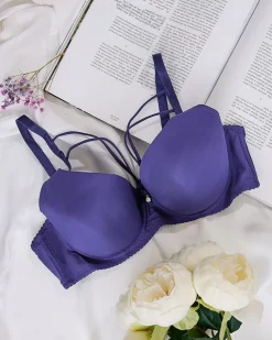 Royalfashion Damski biustonosz z ozdobnymi paseczkami