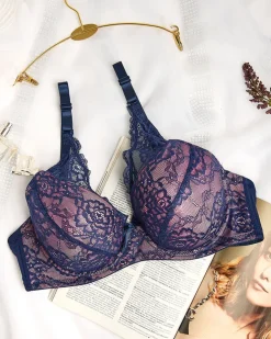 Royalfashion Damski biustonosz zdobiony koronką