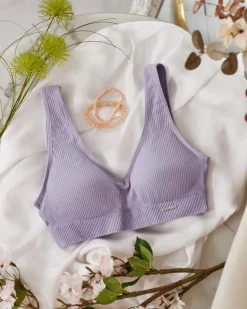 Royalfashion Damski biustonosz sportowy prążkowany