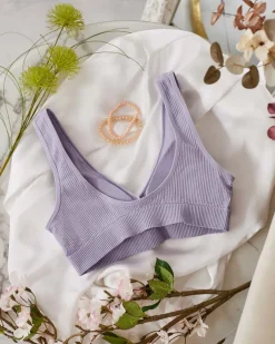 Royalfashion Damski biustonosz sportowy prążkowany