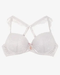 Royalfashion Damski biustonosz z koronką w kolorze jasnoszarym