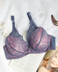 Royalfashion Damski biustonosz zdobiony koronką