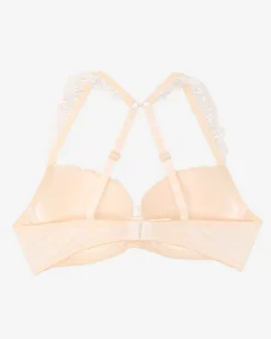 Royalfashion Damski biustonosz z koronką w kolorze beżowym