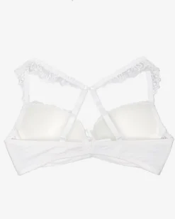 Royalfashion Damski biustonosz z koronką w kolorze ecru