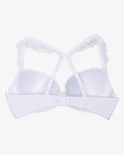 Royalfashion Damski biustonosz z koronką w kolorze białym