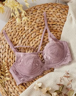 Royalfashion Damski biustonosz z ozdobnymi paseczkami