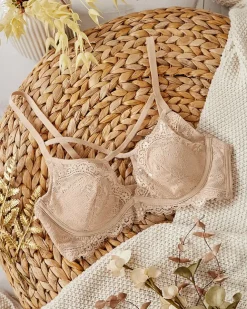 Royalfashion Damski biustonosz z ozdobnymi paseczkami