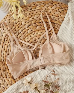 Royalfashion Damski biustonosz z ozdobnymi paseczkami