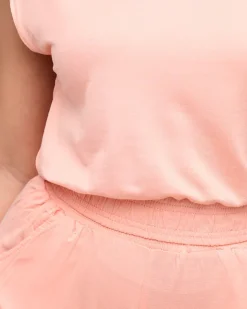 Royalfashion Damski koralowy sportowy komplet dresowy