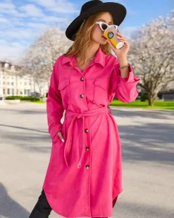 Royalfashion Damski płaszcz typu koszula