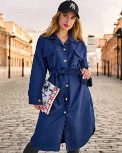 Royalfashion Damski płaszcz typu koszula