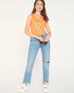 Royalfashion Damski top w kolorze pomarańczowym