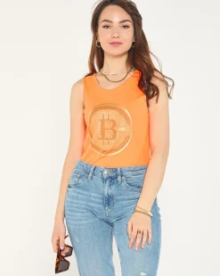 Royalfashion Damski top w kolorze pomarańczowym