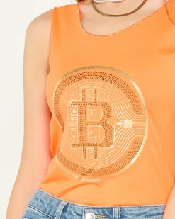 Royalfashion Damski top w kolorze pomarańczowym