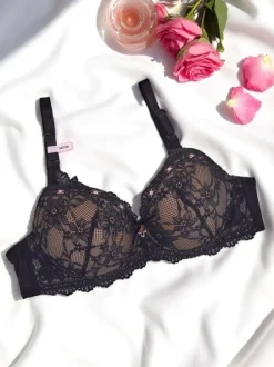 Royalfashion Damski usztywniany biustonosz z koronką Delicate Grace