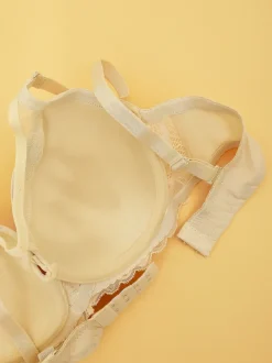 Royalfashion Damski usztywniany biustonosz z siateczką