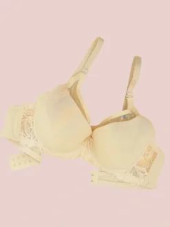 Royalfashion Damski usztywniany biustonosz z siateczką