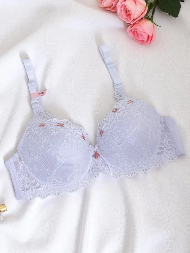 Royalfashion Damski usztywniany biustonosz z koronką Delicate Grace