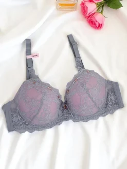 Royalfashion Damski usztywniany biustonosz z koronką Delicate Grace