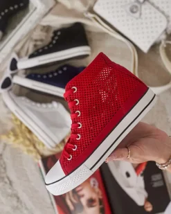 Royalfashion Damskie ażurowe trampki Nizzef