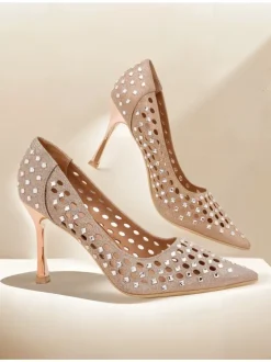 Royalfashion Damskie ażurowe czółenka na szpilce Ecatte