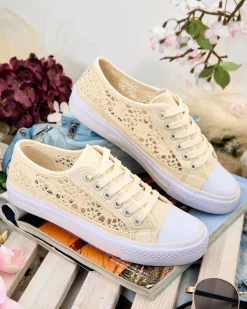 Royalfashion Damskie ażurowe trampki Niz