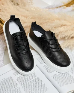 Royalfashion Damskie ażurowe tenisówki Flequis