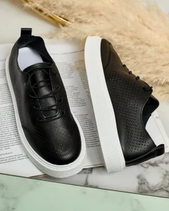 Royalfashion Damskie ażurowe tenisówki Flequis