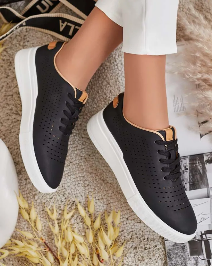 Royalfashion Damskie ażurowe buty sportowe Deromias