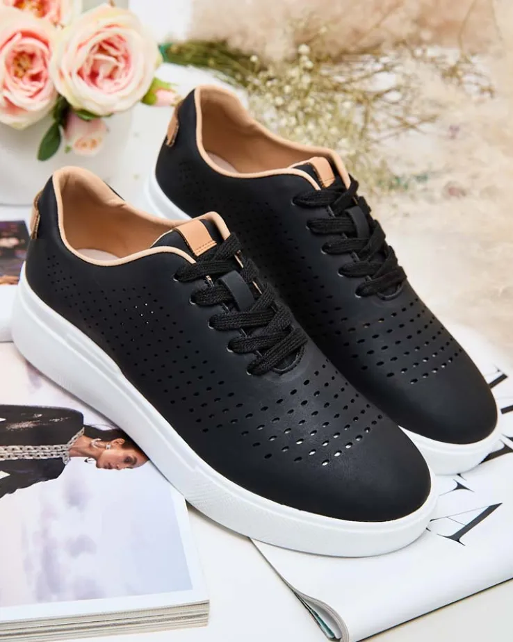 Royalfashion Damskie ażurowe buty sportowe Deromias