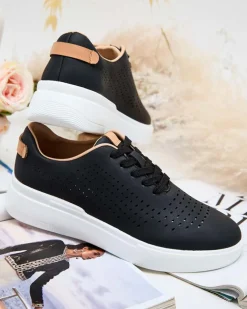 Royalfashion Damskie ażurowe buty sportowe Deromias