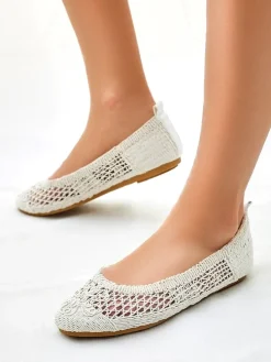 Royalfashion Damskie baleriny ażurowe Annete