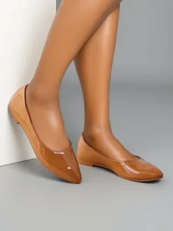 Royalfashion Damskie baleriny lakierowane Aramiese