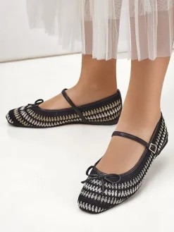 Royalfashion Damskie baleriny plecione z paseczkiem Vanot