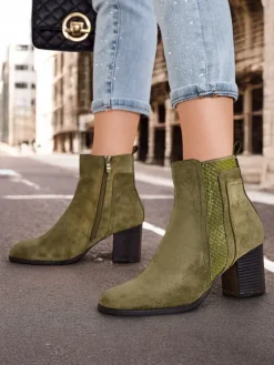 Royalfashion Damskie botki na słupku Venotto