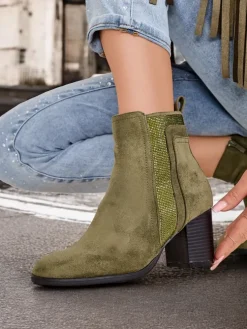 Royalfashion Damskie botki na słupku Venotto