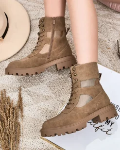 Royalfashion Damskie botki sznurowane Hovienta