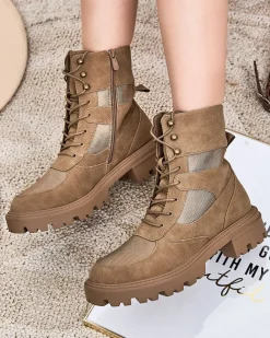 Royalfashion Damskie botki sznurowane Hovienta