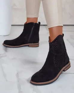 Royalfashion Damskie botki ażurowe Toffas