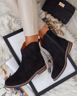 Royalfashion Damskie botki ażurowe Toffas