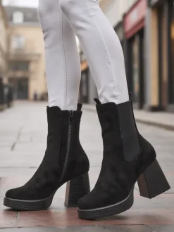 Royalfashion Damskie botki na słupku Miezo