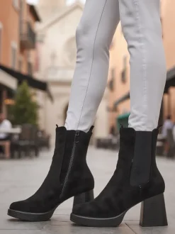 Royalfashion Damskie botki na słupku Miezo