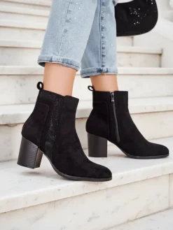 Royalfashion Damskie botki na słupku Venotto