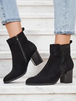 Royalfashion Damskie botki na słupku Venotto