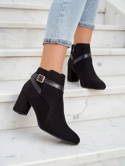 Royalfashion Damskie botki na słupku Eloron