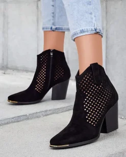 Royalfashion Damskie botki ażurowe Tonnet