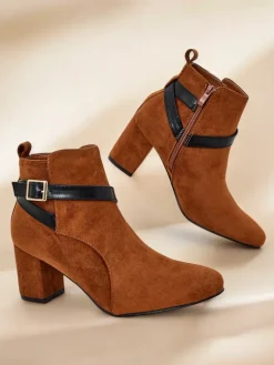 Royalfashion Damskie botki na słupku Eloron