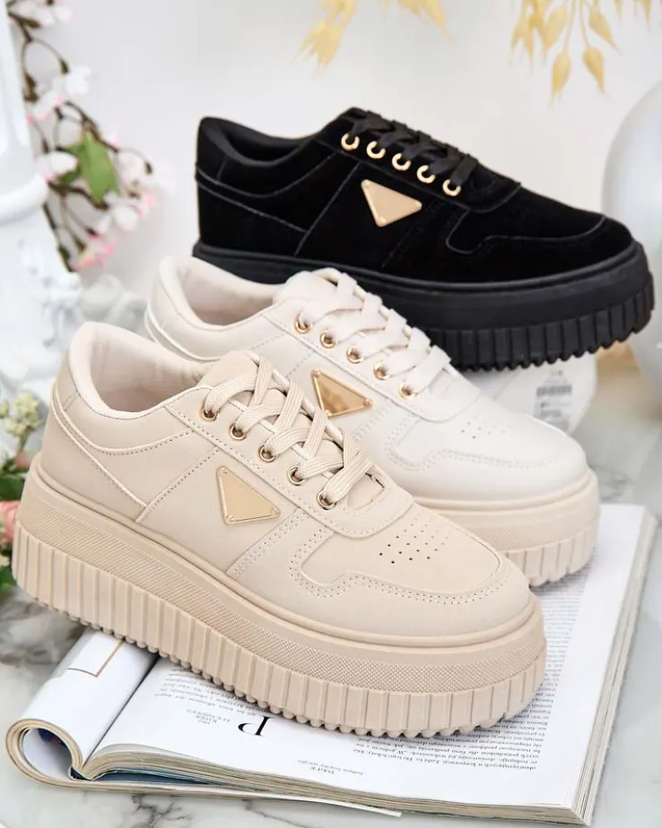 Royalfashion Damskie buty sportowe na platformie Aseldas